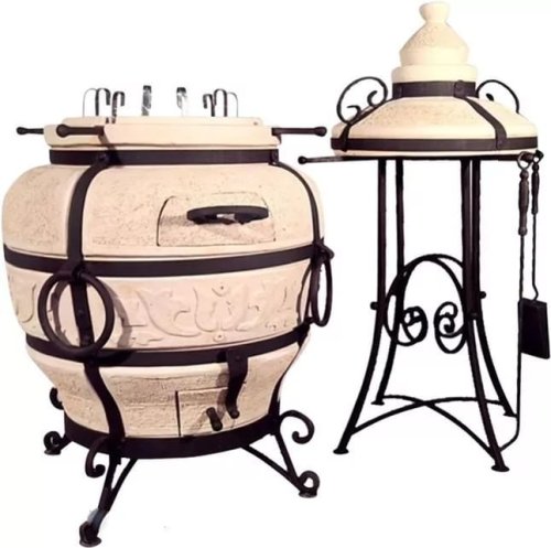 детальное фото тандыр премиум, 20 шампуров, подставка для крышки в интернет-магазине Дачный Эксперт